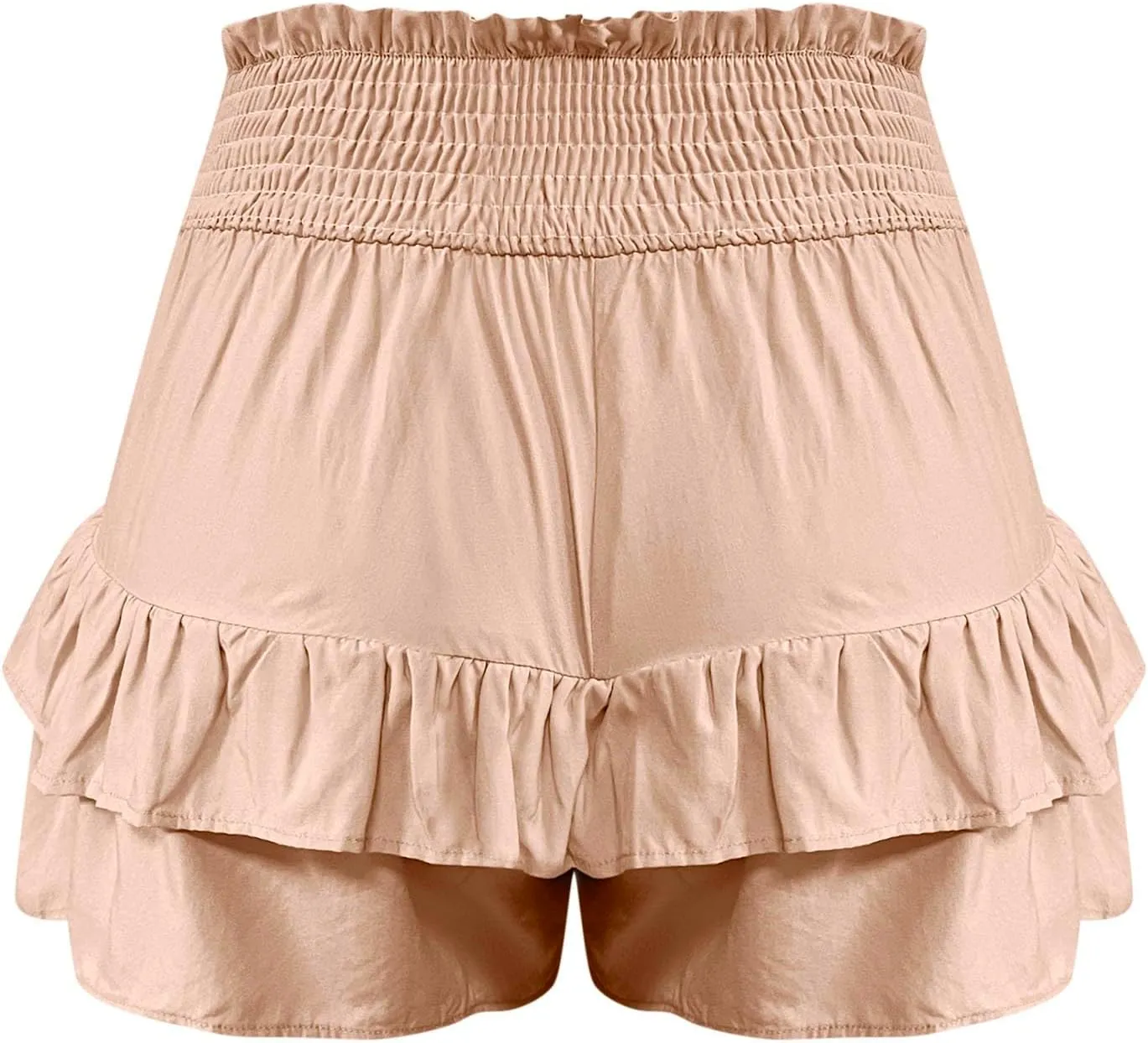 Flowy Shorts for Women Casual Boho Ruffle Tiered Skorts Summer 2025 High Waist Y2K Mini Skirts Golf Tennis Shorts