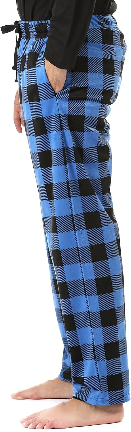 #followme Ultra Soft Fleece Men's Plaid Pajama Pants with Pockets