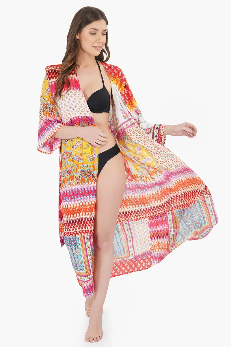 Fuchsia Rose Paisley Cover Up