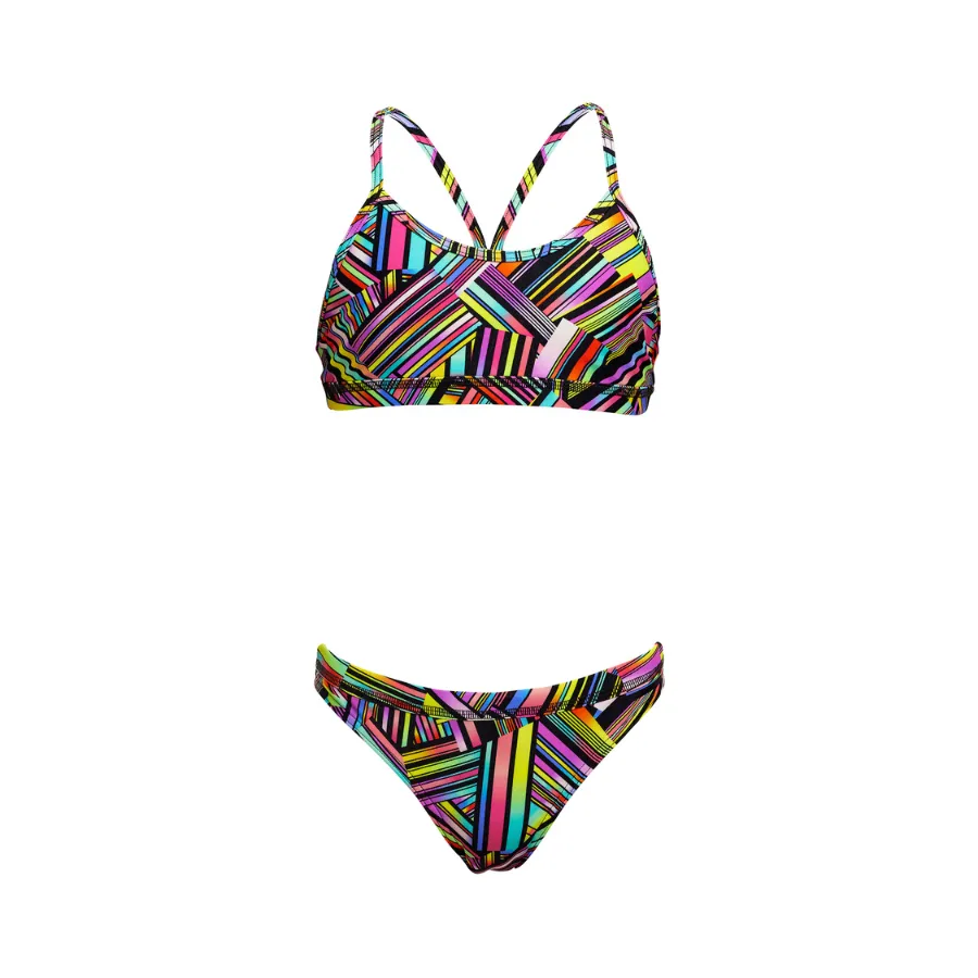 Funkita Girls Racerback Two Piece FS02G - Strip Straps