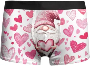 Funny Valentines Day 3D Printed Boxer Briefs For Men Underwear Low Rise Border Plus Size Breathable Stretch Trunk