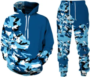 Fxbar Sweat Suits Men Tracksuits 2 Piece Sets Athletic Jogging Suits Casual Outfits Fashion Camo Pullover Outfit for Men