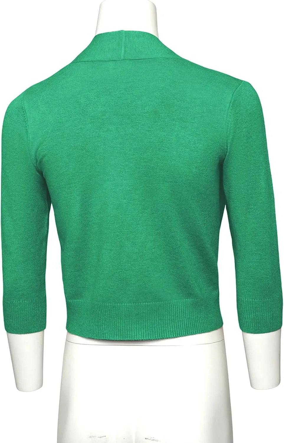 G-Style USA Women's 3/4 Sleeve Open Front Lightweight Cropped Shrug Cardigans Sweaters (S-XL)