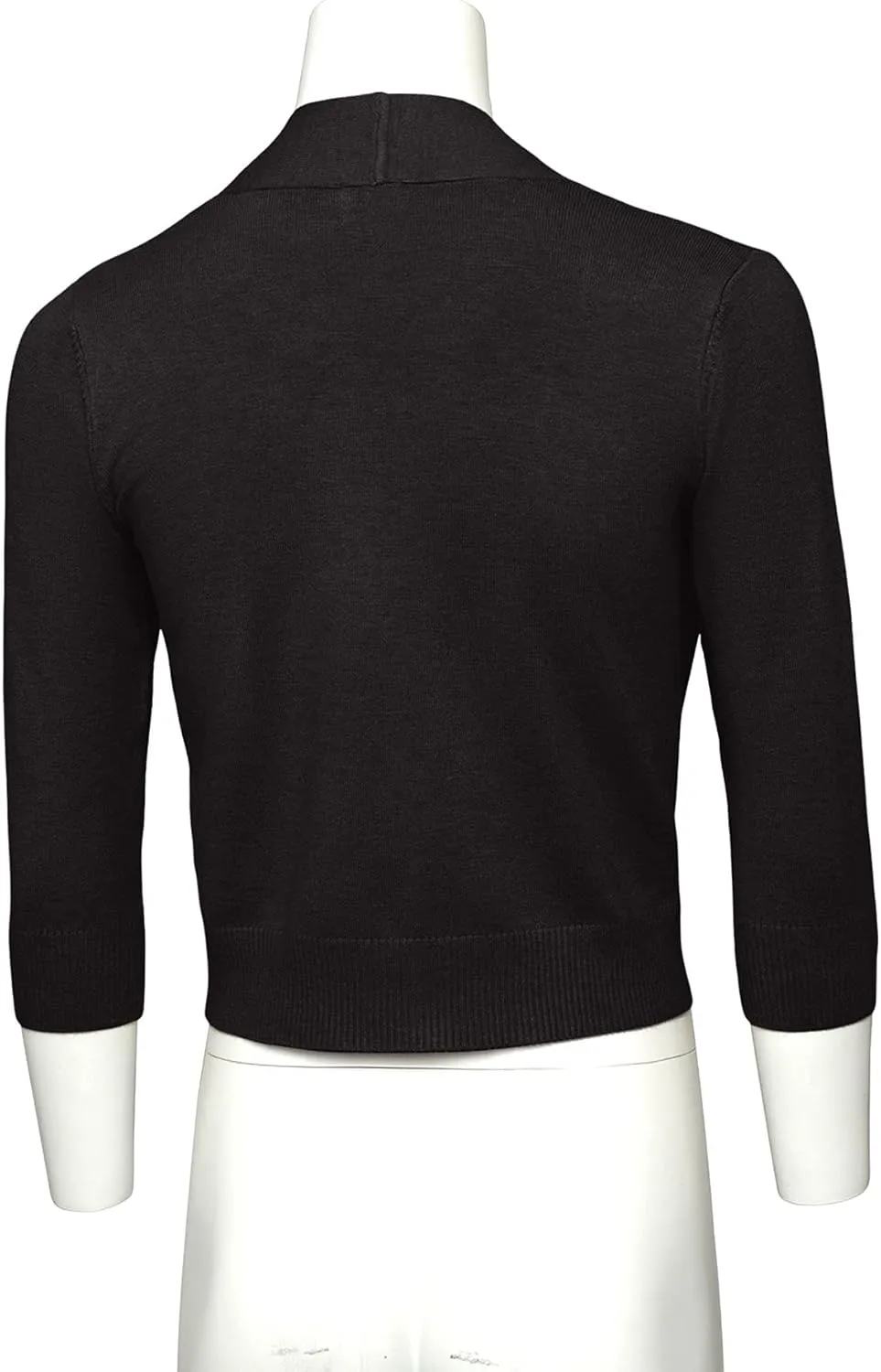 G-Style USA Women's 3/4 Sleeve Open Front Lightweight Cropped Shrug Cardigans Sweaters (S-XL)