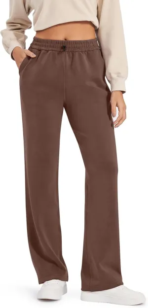 G4Free Smoofit Wide Leg Sweatpants Yoga Pants with Pockets Drawcord Casual Lounge Pants Modal Soft Petite/Regular/Tall