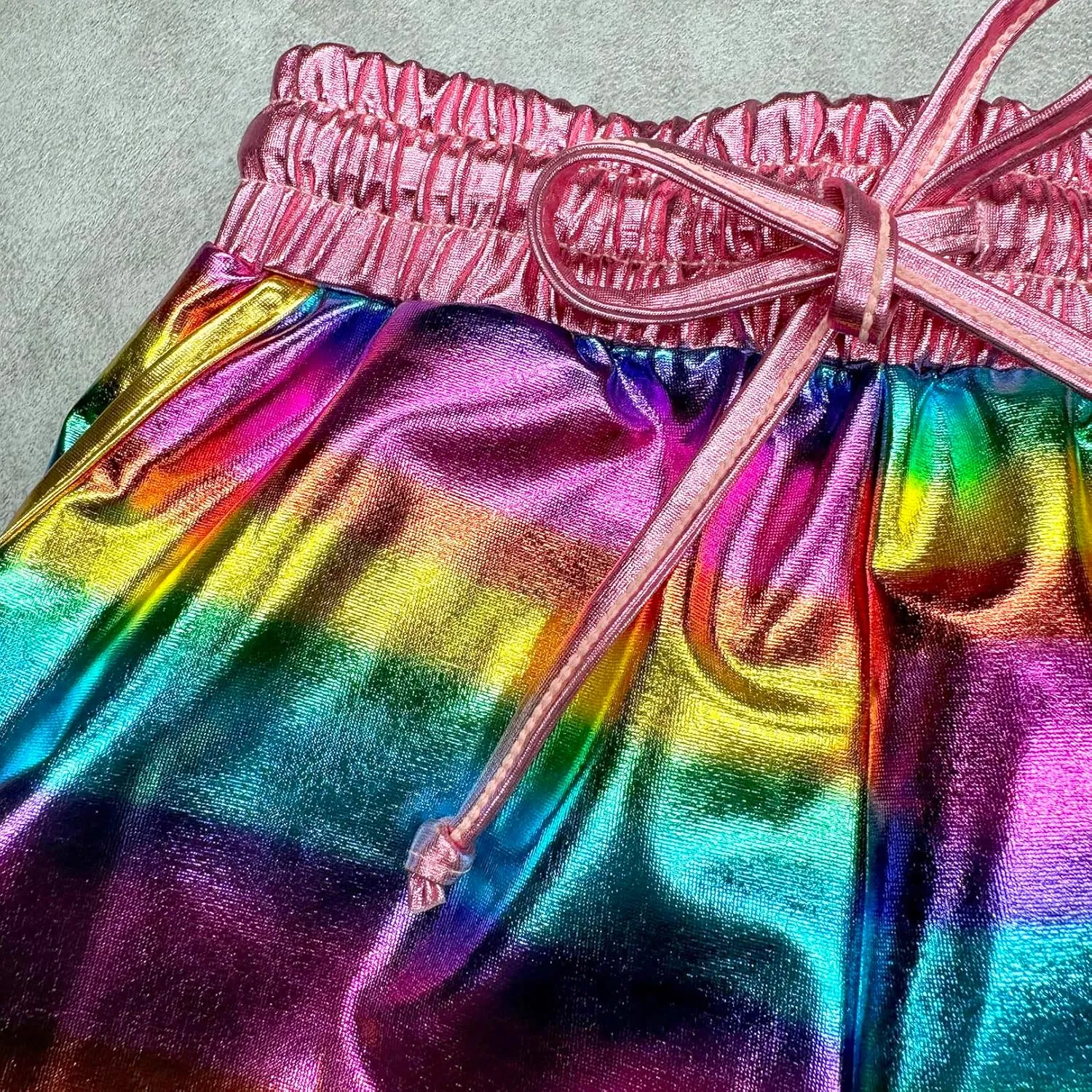 Girls Metallic Shorts Sparkle Hot Pants Shiny Dance Outfits Atletic Short Pants
