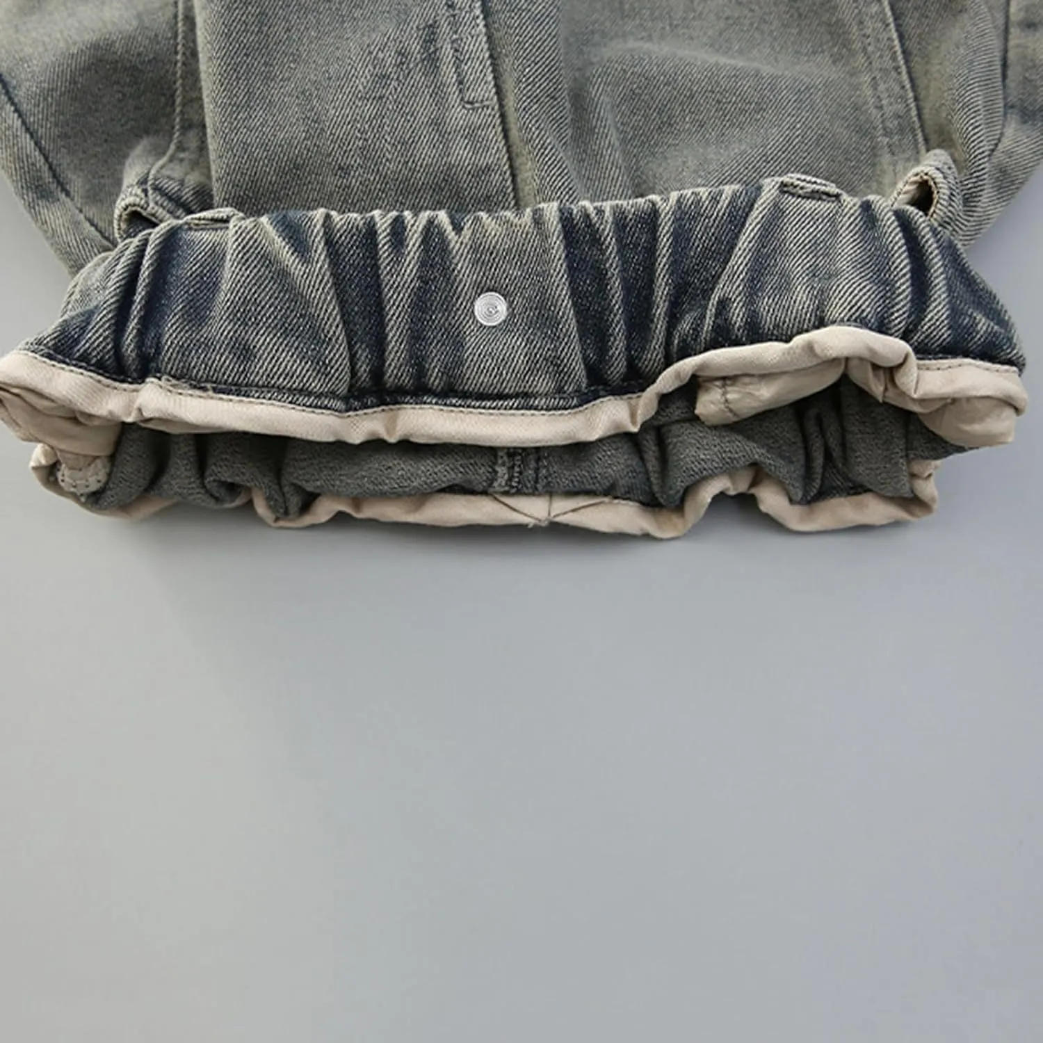 Girls Side Slit High-Waisted Jean Skorts 2025 Trendy Stretchy Cargo Skirt Kids Aesthetic Vintage Skirts Shorts
