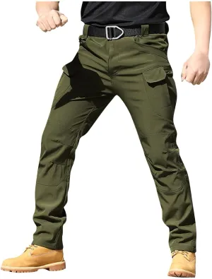 GOFULY Men's Cargo Pants Big and Tall Casual Stretch Hiking Pants Relaxed Fit Multi Pockets Work Pants Tactical Trousers