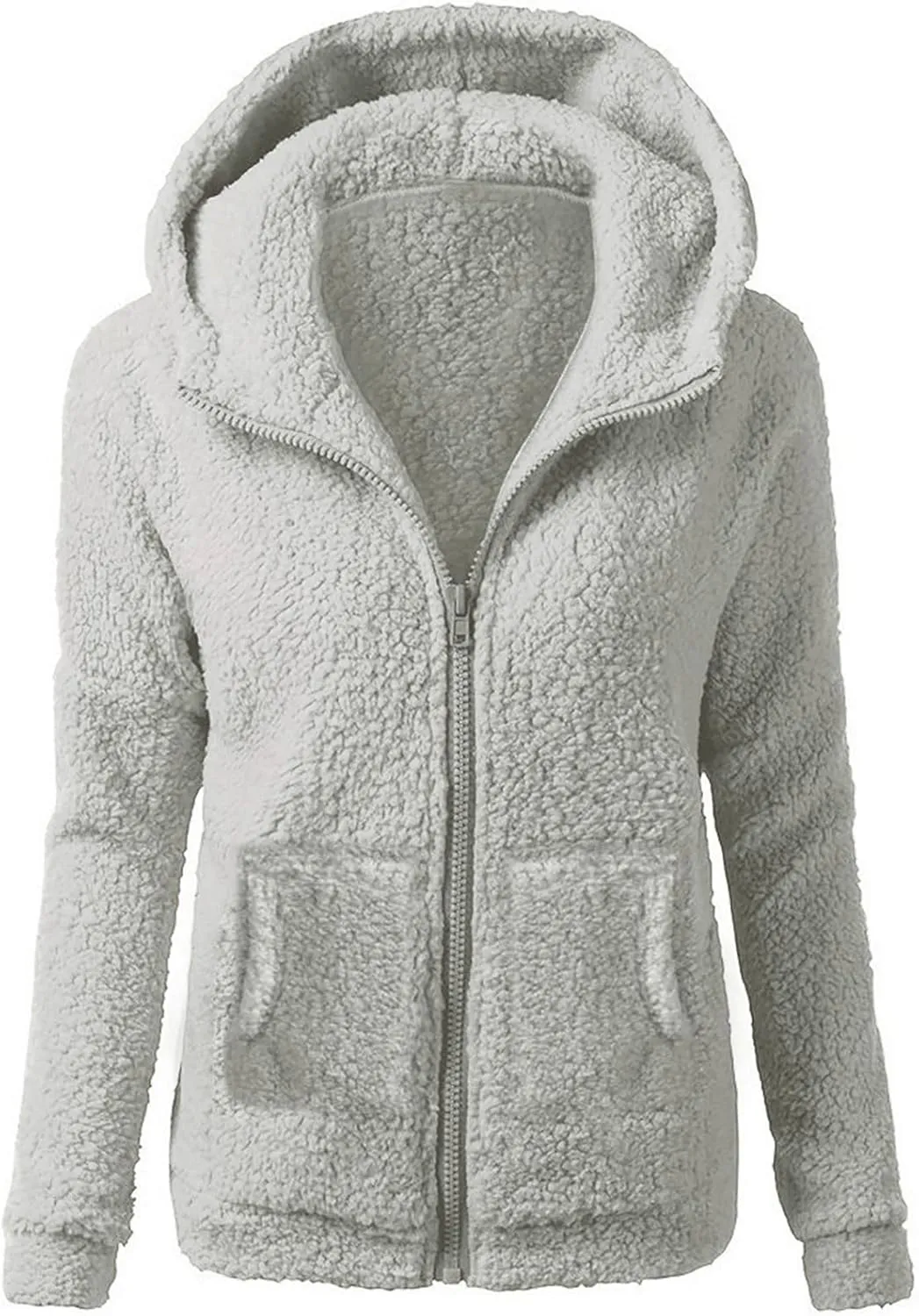 GOFULY Womens Hoodies Zip Up Lightweight Fleece Lined Sherpa Jacket Western Fall Winter Coats With Pockets Solid Outfits 2024