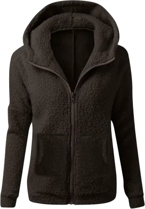 GOFULY Womens Hoodies Zip Up Lightweight Fleece Lined Sherpa Jacket Western Fall Winter Coats With Pockets Solid Outfits 2024