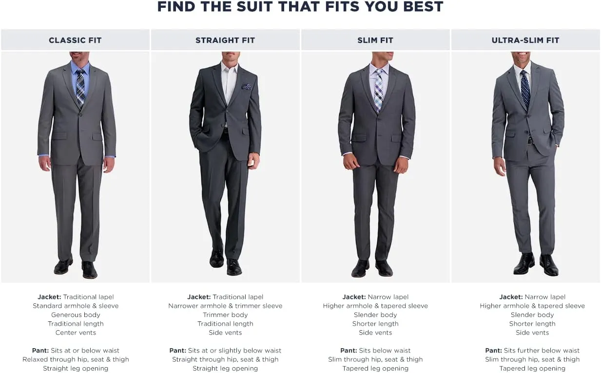 Haggar Men's Premium Stretch Tailored Straight Fit Suit Separate Jackets