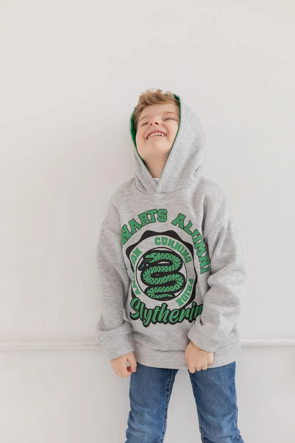 Harry Potter Gryffindor Slyttherin Ravenclaw Hufflepuff Fleece Pullover Hoodie Toddler to Big Kid