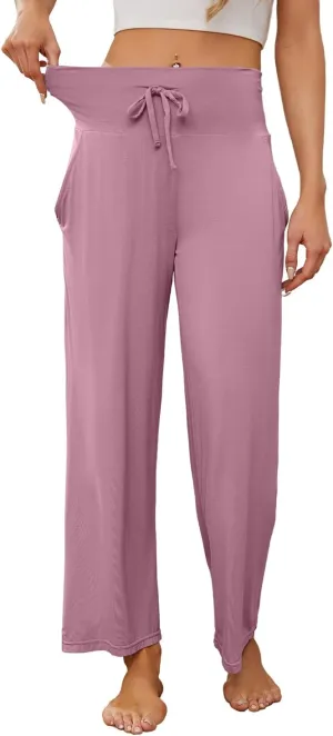 HEARTNICE Womens Pajama Pants Soft Lightweight Long Casual Pajama Lounge Pants High Waisted Drawstring Sleepwear