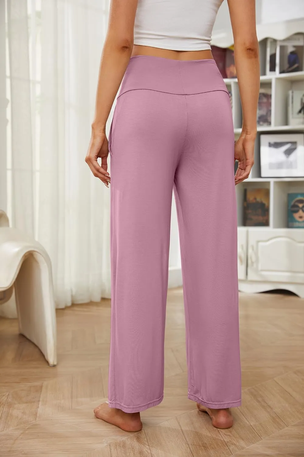 HEARTNICE Womens Pajama Pants Soft Lightweight Long Casual Pajama Lounge Pants High Waisted Drawstring Sleepwear