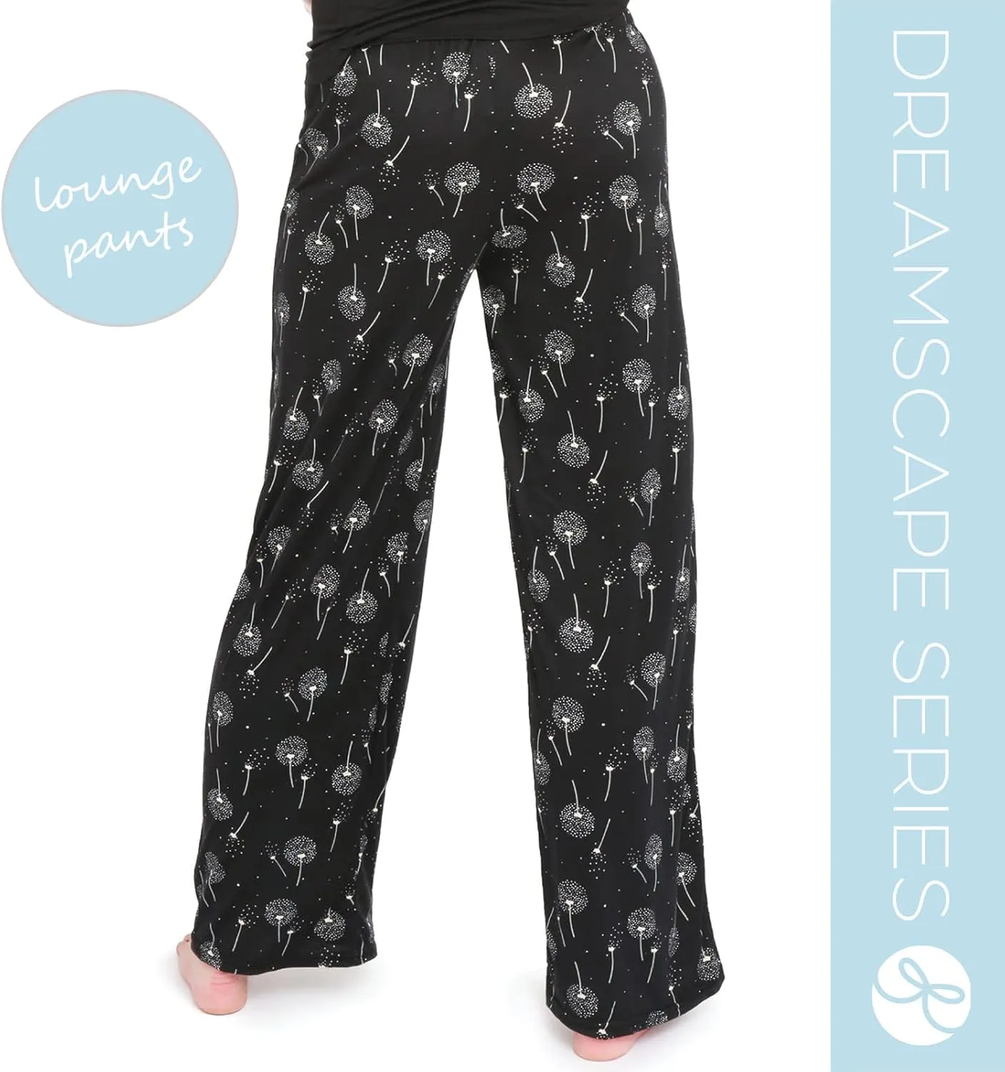 Hello Mello Signature Lounge Pants Womens Soft Pajama Bottoms Elastic Waistband Drawstring Tie