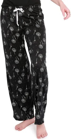 Hello Mello Signature Lounge Pants Womens Soft Pajama Bottoms Elastic Waistband Drawstring Tie