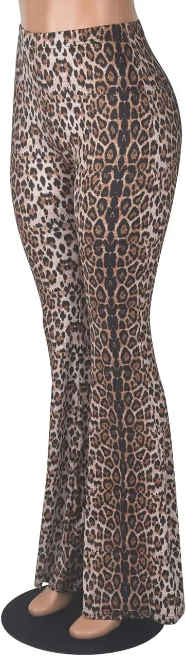 Herose Tall Ladies Soft Flared Leggings Pants Floor Length S-2XL