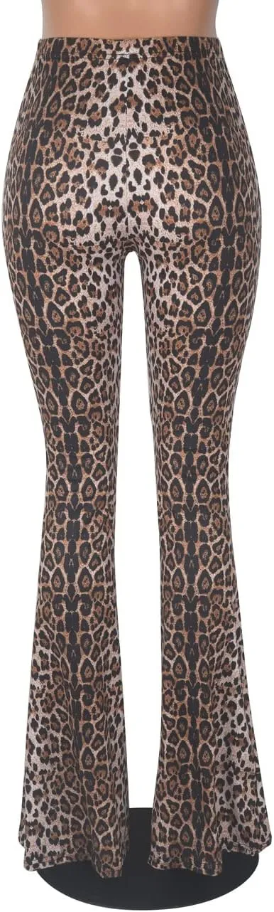 Herose Tall Ladies Soft Flared Leggings Pants Floor Length S-2XL