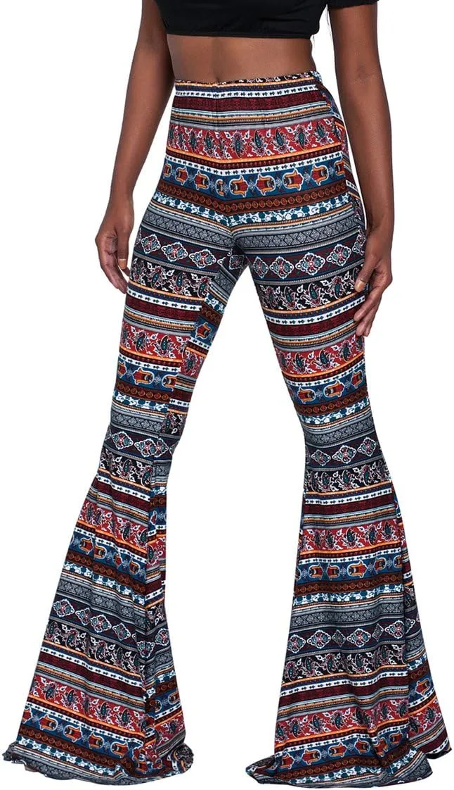 Herose Tall Ladies Soft Flared Leggings Pants Floor Length S-2XL