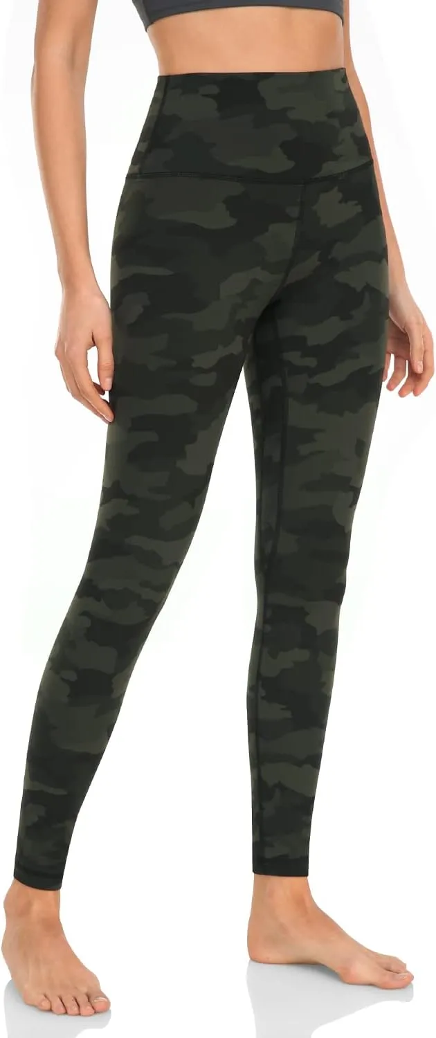 HeyNuts Essential Leggings, High Waisted Compression Workout Soft Pants Athletic Yoga Pants 28"