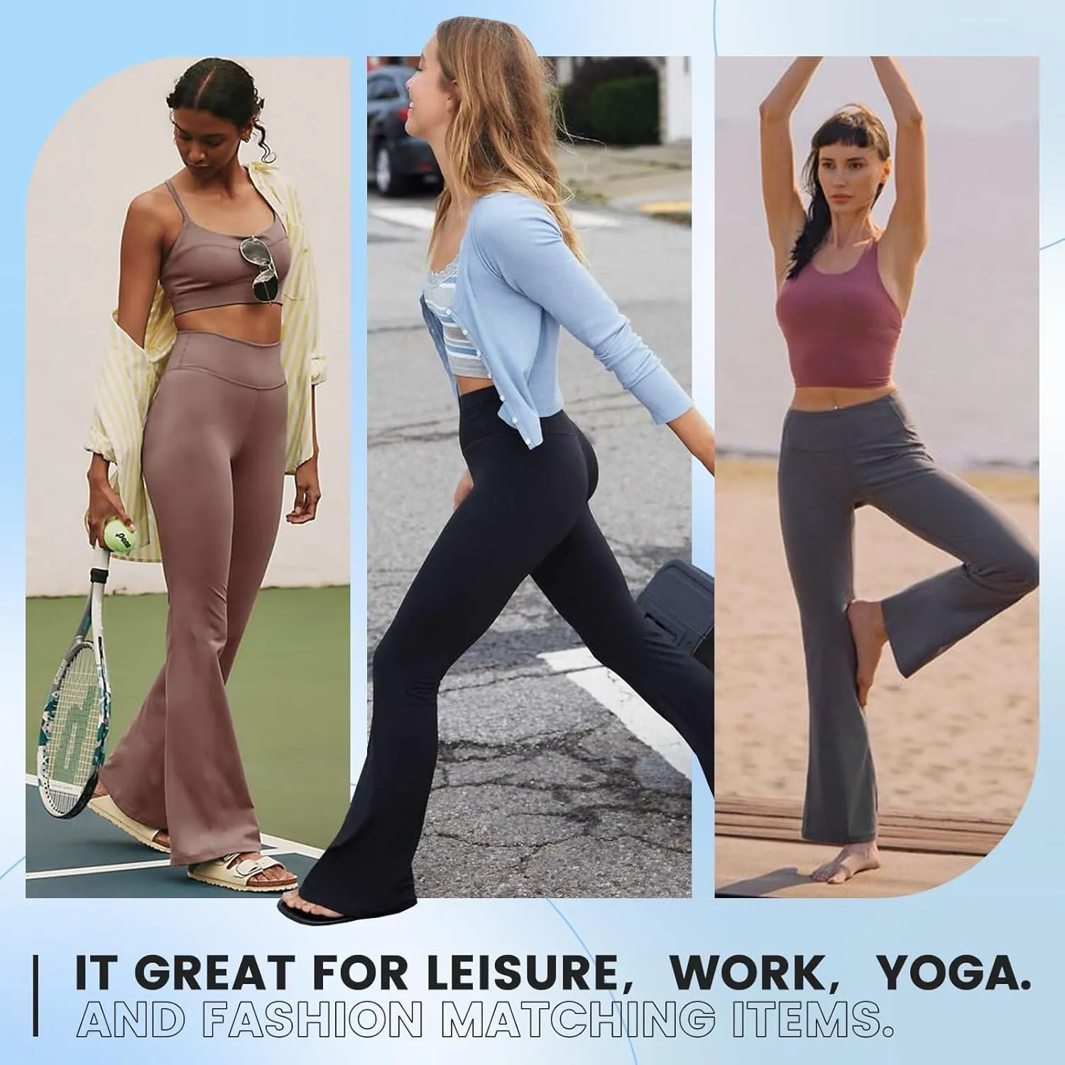 High Waisted Leggings for Women - Soft Athletic Tummy Control Yoga Pants for Cycling Dance Tights