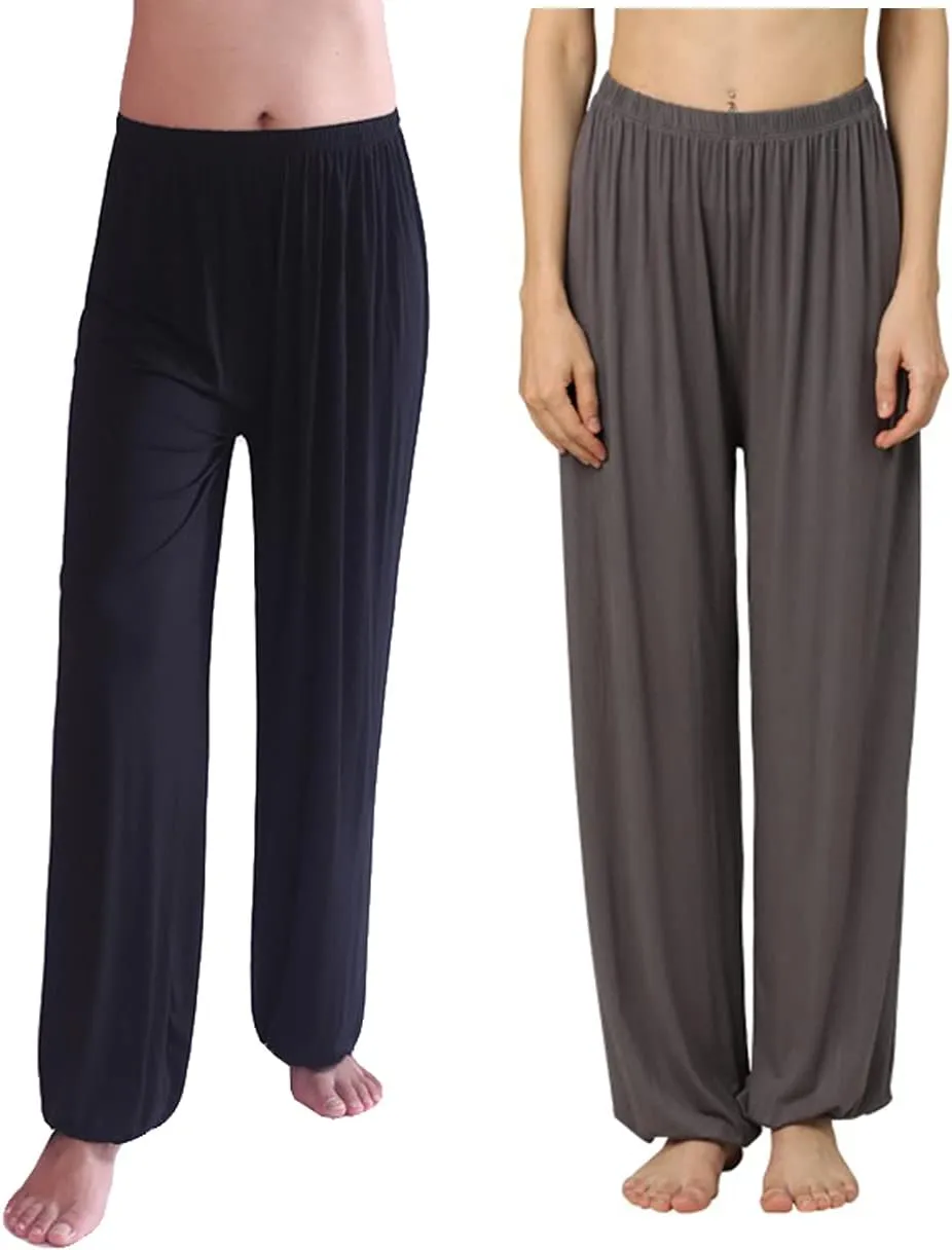 Hoerev Men Women Super Soft Yoga Pants Trousers Taiji Lounge Pant