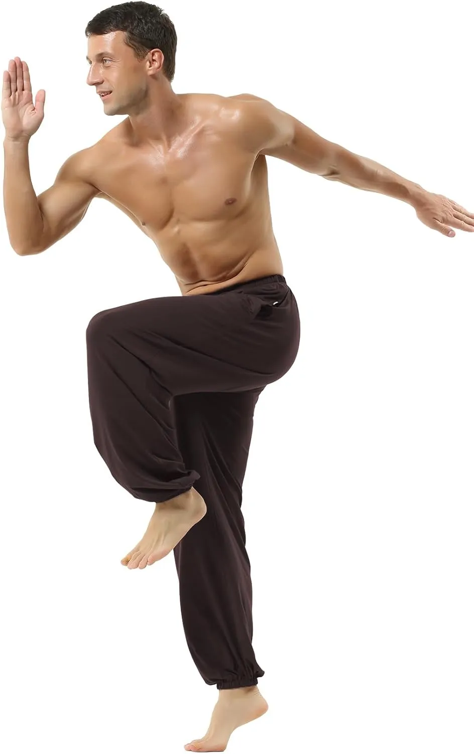 Hoerev Men Women Super Soft Yoga Pants Trousers Taiji Lounge Pant