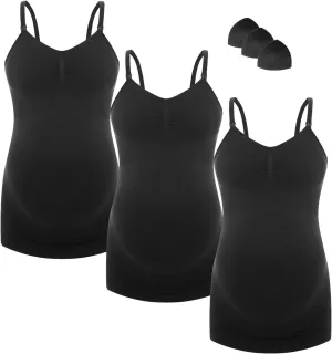 HOFISH Support Nursing Tank Tops for Breastfeeding, Comfort Stretch Maternity Camisoles