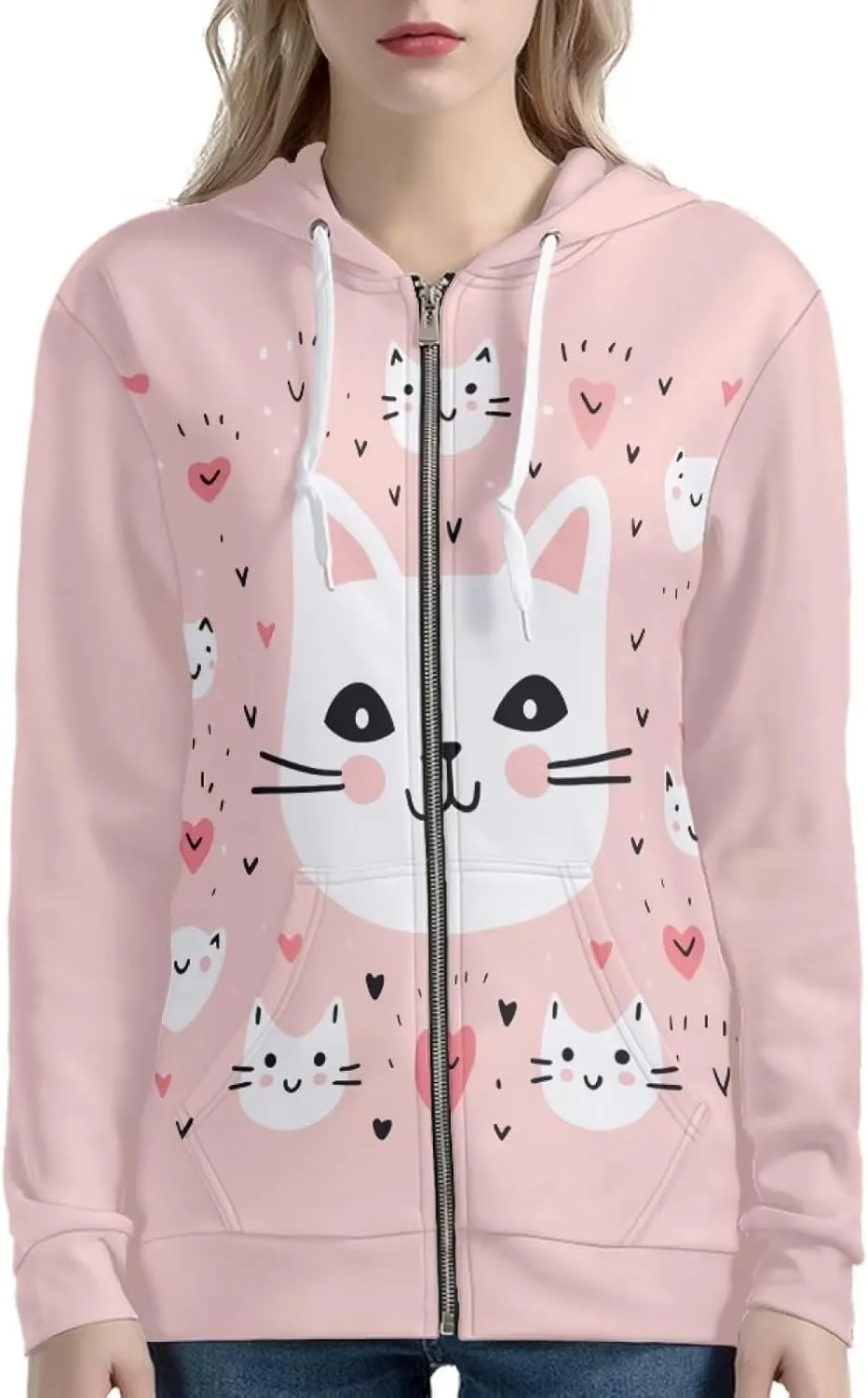 Hoodies for Women Zip Up Hoodie Jackets Hooded Sweater