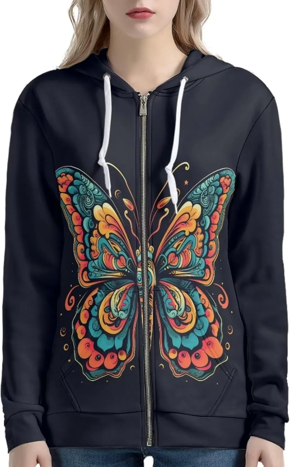 Hoodies for Women Zip Up Hoodie Jackets Hooded Sweater