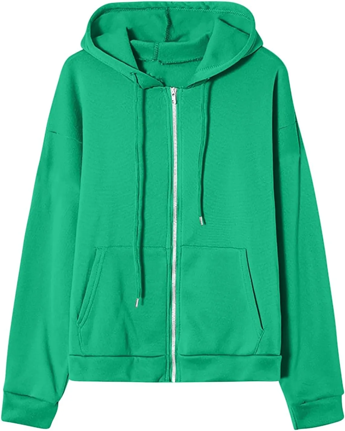 Hoodies for Women Zip up Lightweight Cute Hooded Sweatshirts Drawstring Casual Long Sleeve Jackets 2024 Fall Outfits