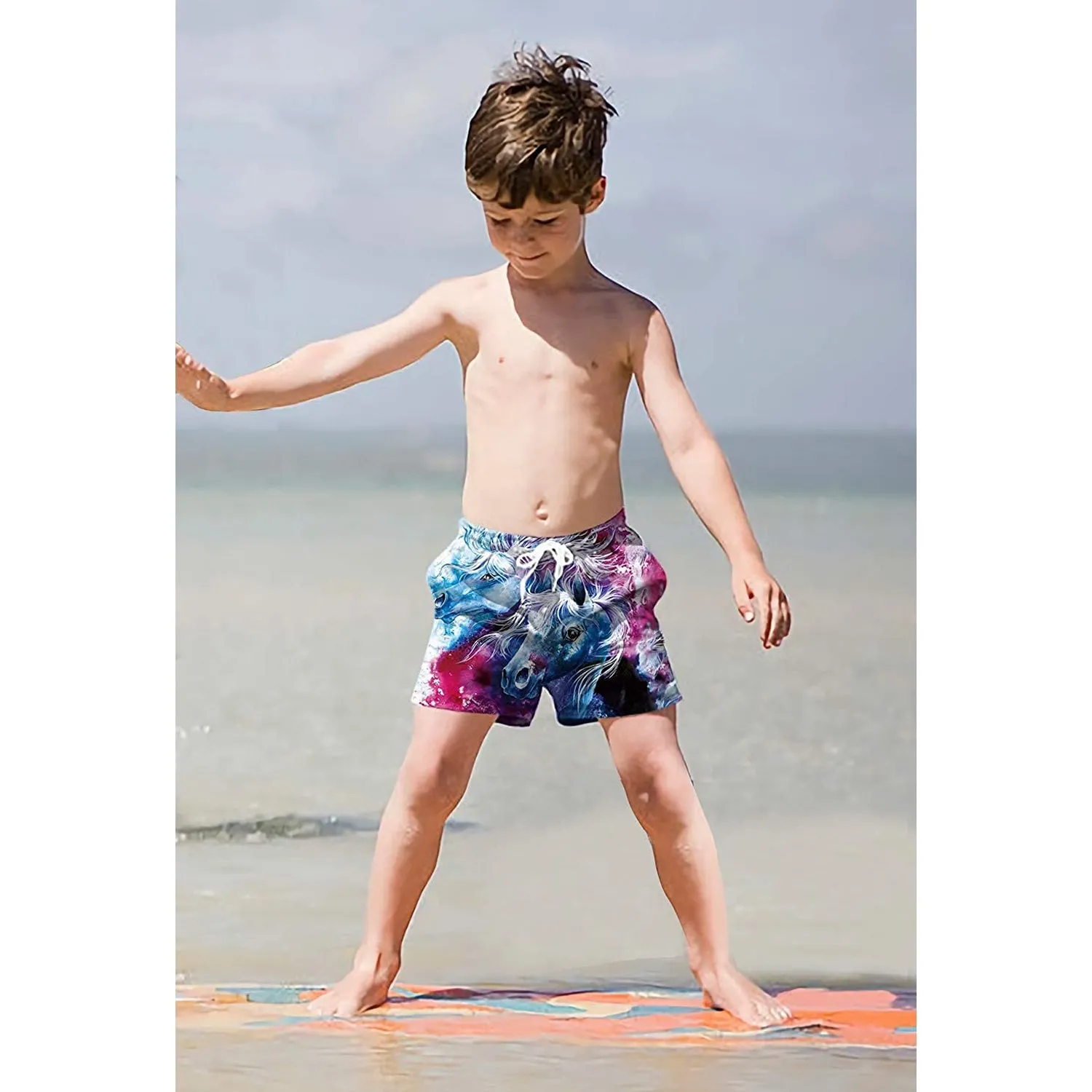 Horse Funny Boy Swim Trunk