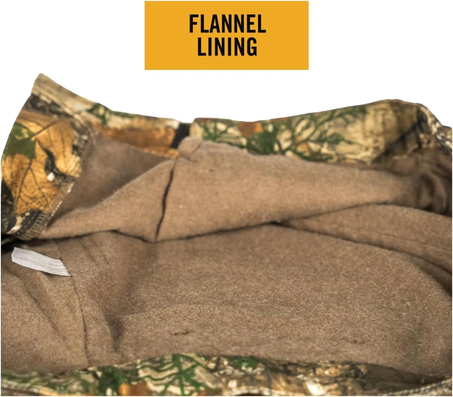 HOT SHOT Mens Flannel Lined Camo Hunting Pants  Camouflage Outdoor Pants for Men