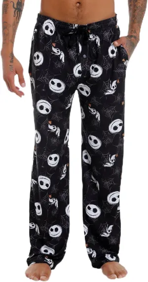 Hot Topic The Nightmare Before Christmas Jack Spiderweb Pajama Pants BLACK