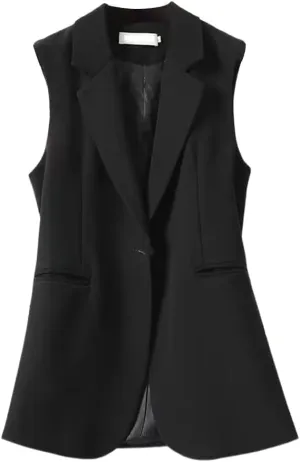 IDEALSANXUN Long Vest for Women Sleeveless Blazer Jackets Vest Tops