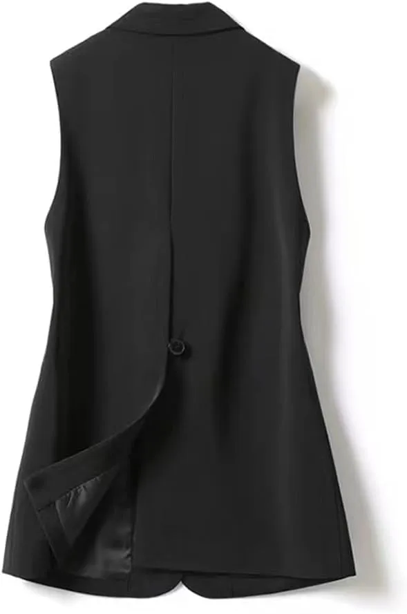 IDEALSANXUN Long Vest for Women Sleeveless Blazer Jackets Vest Tops