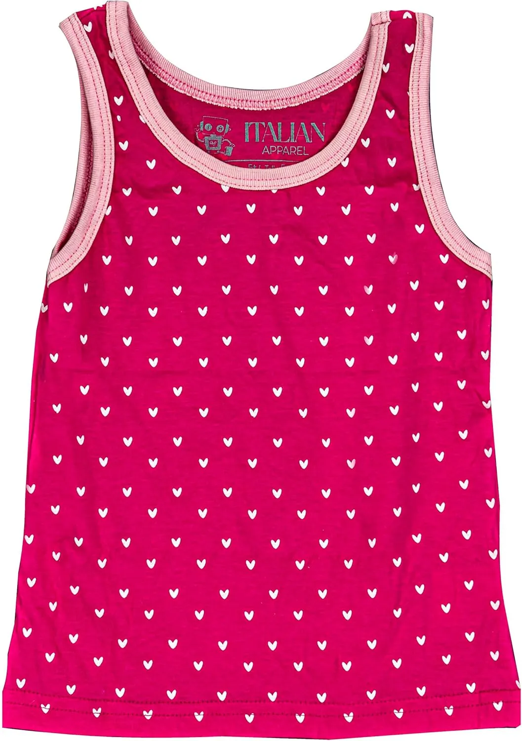 ITALIAN APPAREL - Toddler & Boys and Girls Shirts Tank TOP - 100% Cotton Imported Kids Uniforms Clothes Tshirts Underwear
