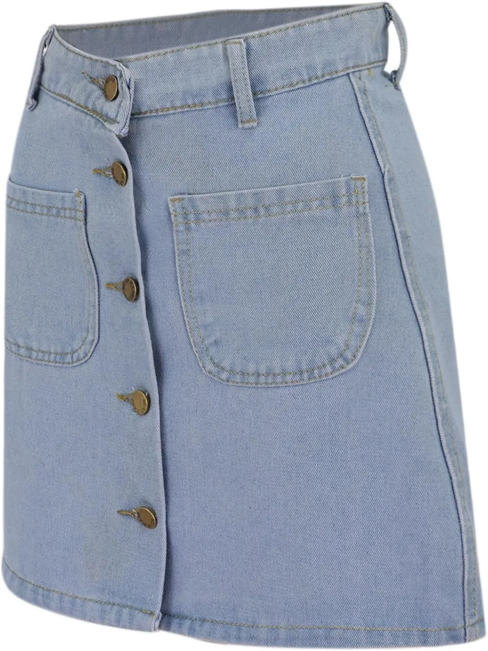 Jean Skirts for Women Denim High Waisted Trendy Stretchy Mini Button Front Short Pencil Skirt with Pockets 2025