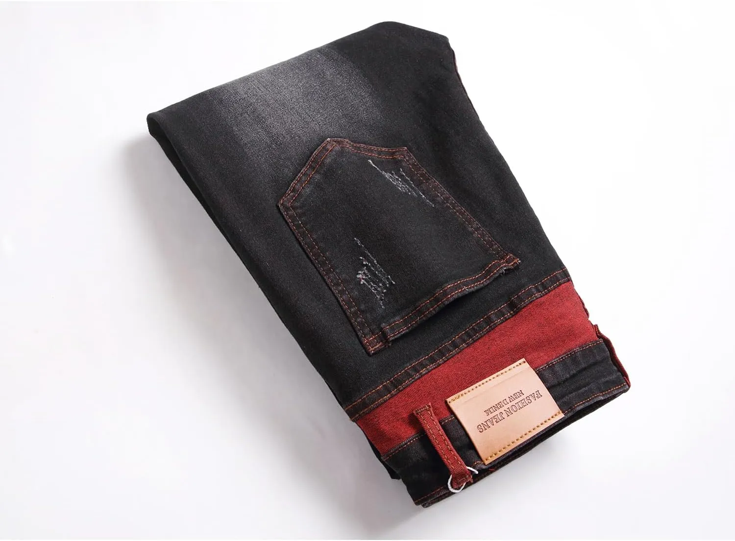 Jeans for Men Stretch Slim Fit Denim Comfort Flex Waist Colored Pants Strechy Regular Fit Tapered Leg