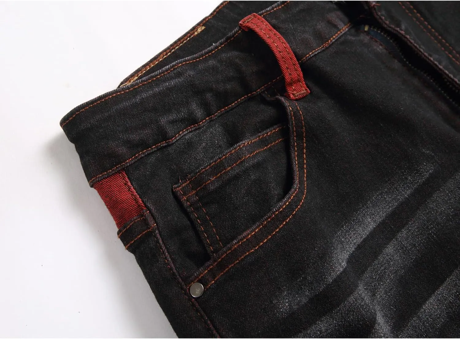 Jeans for Men Stretch Slim Fit Denim Comfort Flex Waist Colored Pants Strechy Regular Fit Tapered Leg