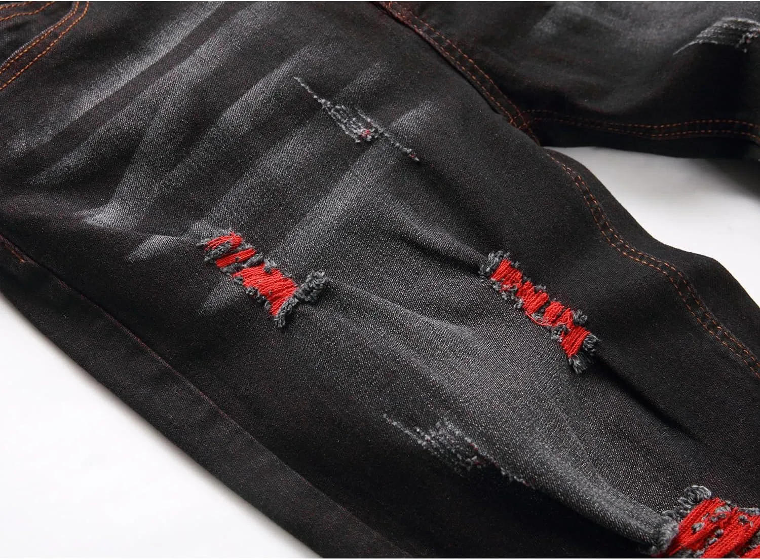 Jeans for Men Stretch Slim Fit Denim Comfort Flex Waist Colored Pants Strechy Regular Fit Tapered Leg