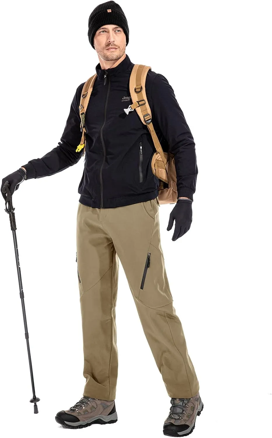 Jessie Kidden Mens Waterproof Hiking Pants, Outdoor Snow Ski Fishing Fleece Lined Insulated Soft Shell Winter Pants
