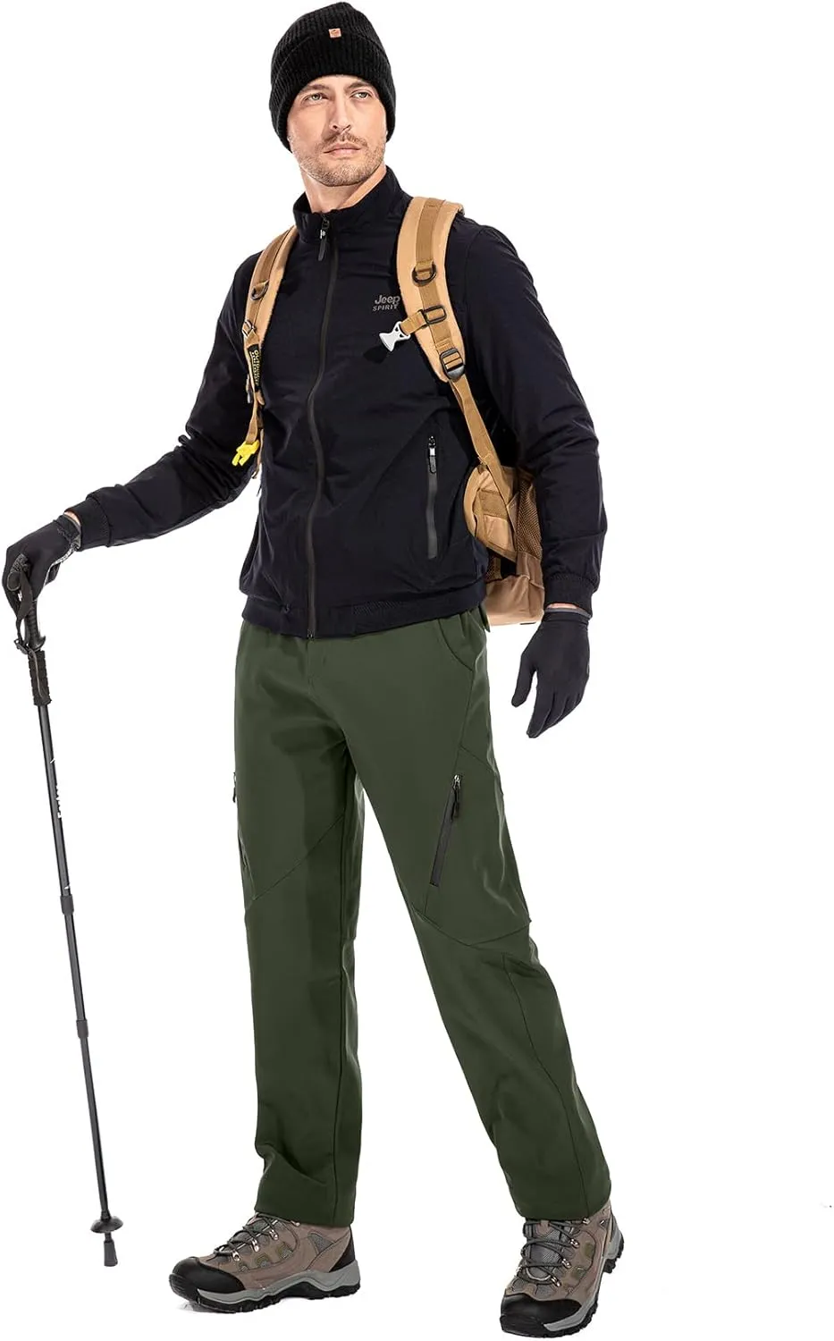 Jessie Kidden Mens Waterproof Hiking Pants, Outdoor Snow Ski Fishing Fleece Lined Insulated Soft Shell Winter Pants