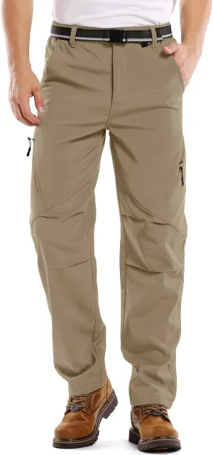 Jessie Kidden Mens Waterproof Hiking Pants, Outdoor Snow Ski Fishing Fleece Lined Insulated Soft Shell Winter Pants