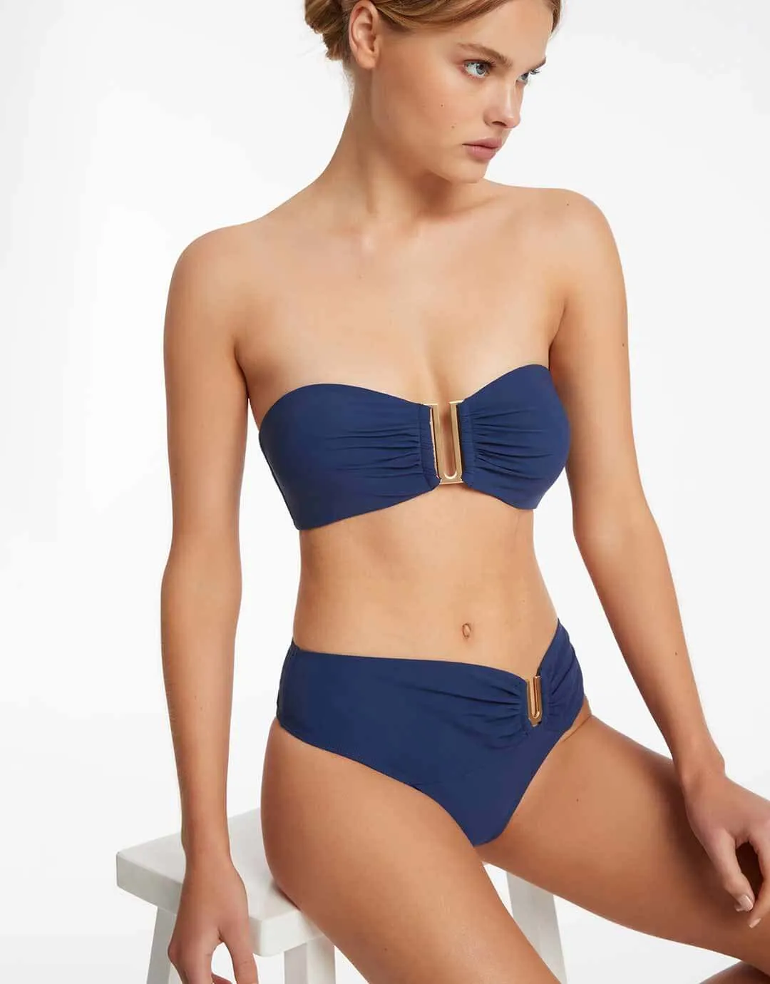 Jetset U Trim Bandeau Bikini Top - Pacific Blue