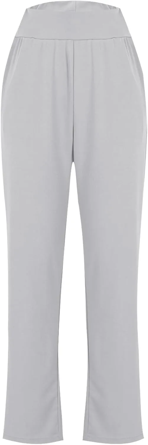 Juniors High Cut Flare Wide Leg Trousers Pants Trousers Pants for Women Track Athletic Yoga Trousers Pants