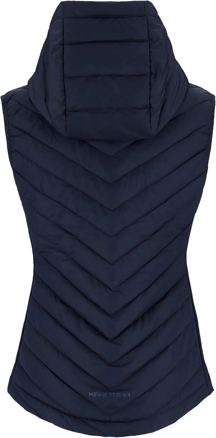 Kari Traa Eva Women's Down Vest, Lightweight Winter Jacket Women, Water-Resistant Down Jacket with Hood, Winter Outerwear