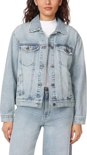 kensie Jeans for Women Oversized Denim Jacket, Small to X-Large