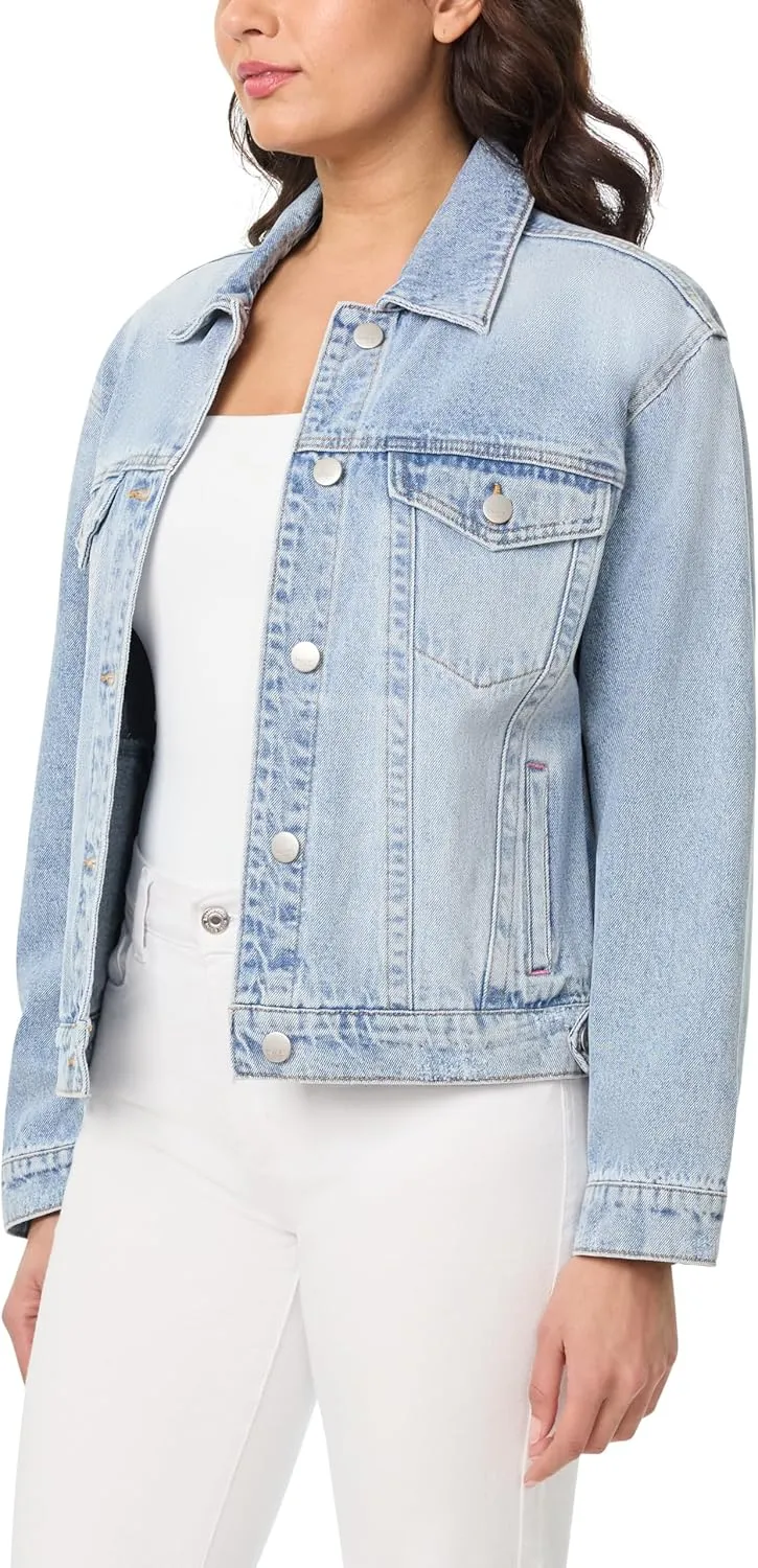 kensie Jeans for Women Oversized Denim Jacket, Small to X-Large