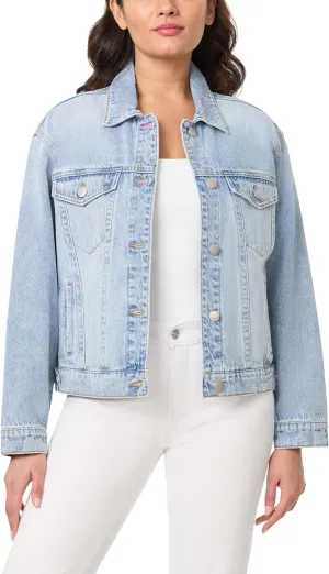 kensie Jeans for Women Oversized Denim Jacket, Small to X-Large